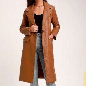 Lulus Vegan Leather Coat